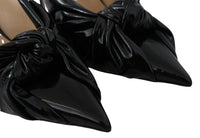 Jimmy Choo Love 100 Black Patent Leather Slingback Pumps