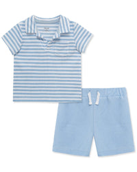 Little Me Stripe Terry Set