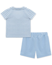 Little Me Stripe Terry Set