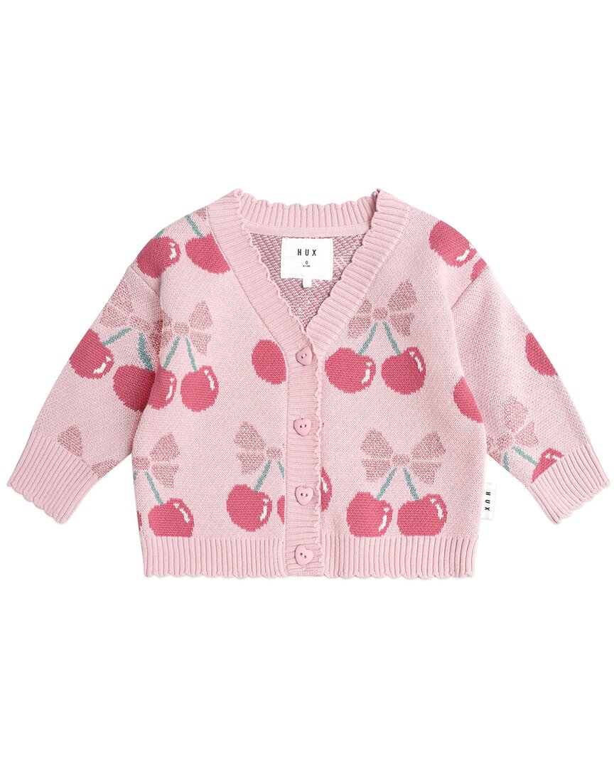 Huxbaby Huxbaby Cherry Pie Scalloped Knit Cardigan