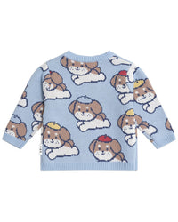 Huxbaby Huxbaby Parisian Painter Pup Knit Pullover