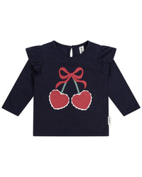 Huxbaby Huxbaby Cherry Heart Frill Top