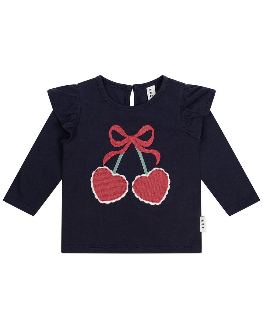 Huxbaby Huxbaby Cherry Heart Frill Top
