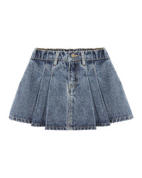 Rylee & Cru Rylee & Cru Pleated Denim Skirt