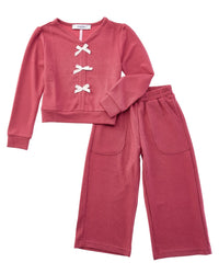 MARION Marion 2Pc Knit Ribbed Top & Pant Set