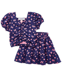MARION Marion 2Pc Floral Top & Skirt Set