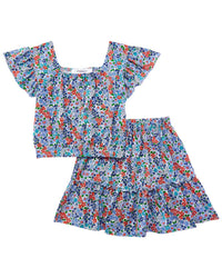 MARION Marion 2Pc Floral Top & Skirt Set