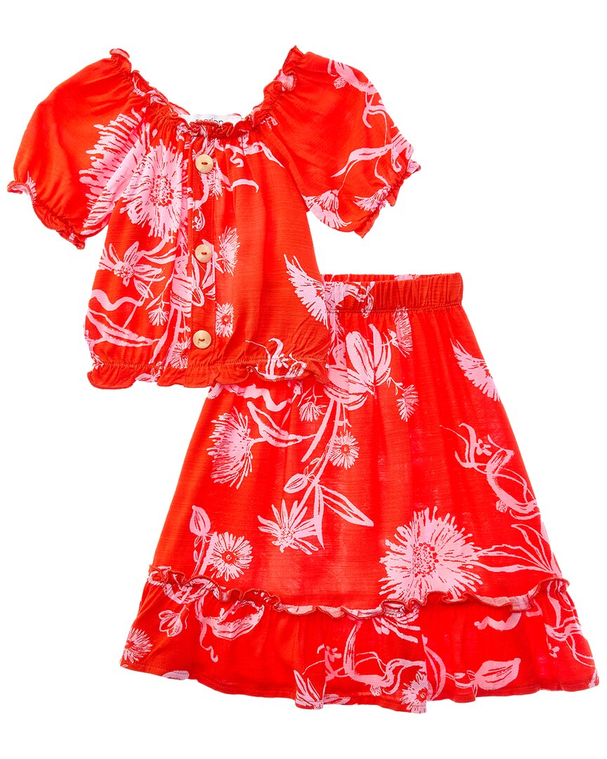 Marion 2Pc Stretch Top & Skirt Set