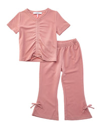 MARION Marion 2Pc Ruched Top & Pant Set