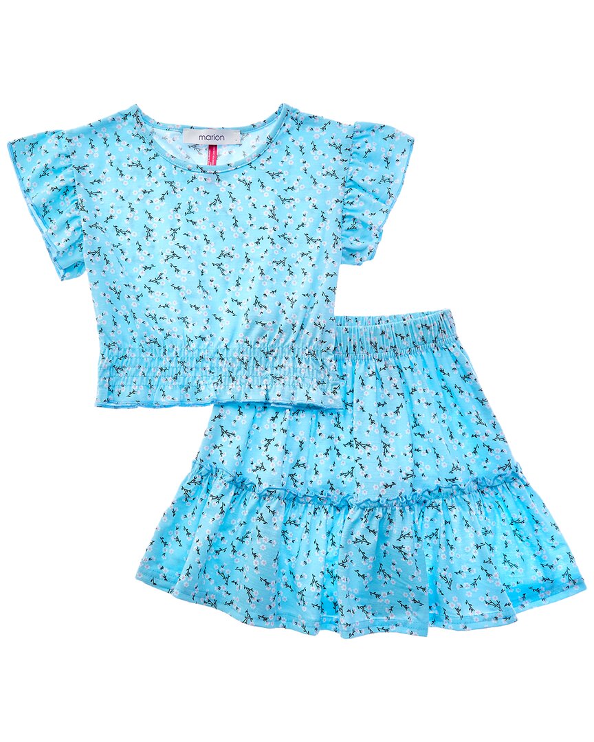 Marion 2Pc Floral Top & Skirt Set