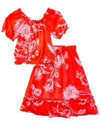 MARION Marion 2Pc Stretch Top & Skirt Set