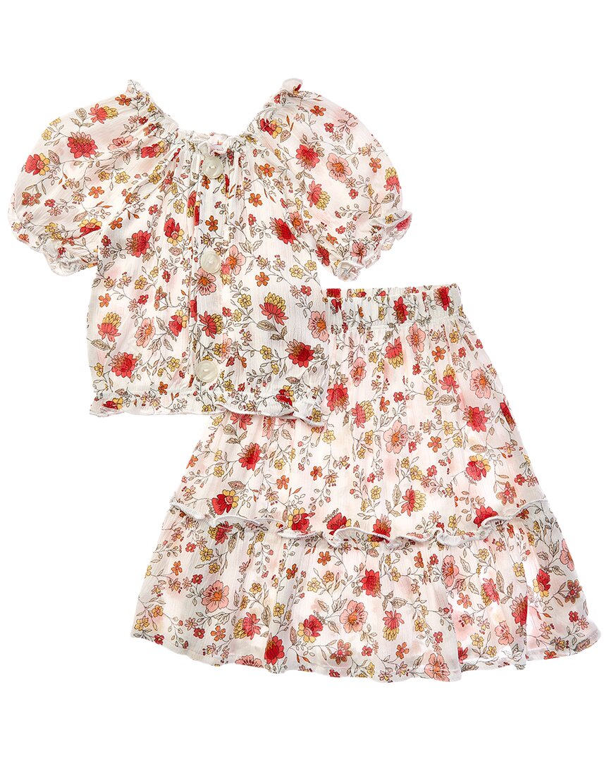 MARION Marion 2Pc Stretch Top & Skirt Set