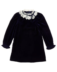 Janie and Jack Janie And Jack The Velvet Lace Collar Dress