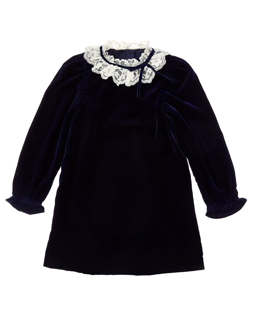 Janie and Jack Janie And Jack The Velvet Lace Collar Dress