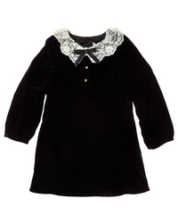 Janie and Jack Janie And Jack The Velvet Lace Collar Dress