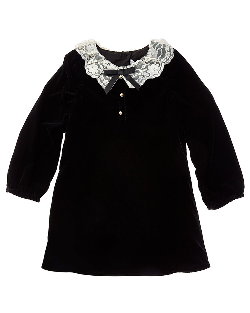 Janie and Jack Janie And Jack The Velvet Lace Collar Dress