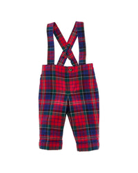Janie and Jack Janie And Jack Baby Tartan Suspender Pant