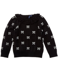 Janie and Jack Janie And Jack Bow Puff Sleeve Sweater