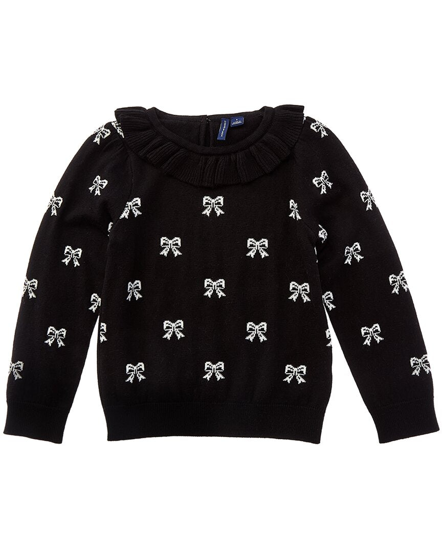 Janie and Jack Janie And Jack Bow Puff Sleeve Sweater