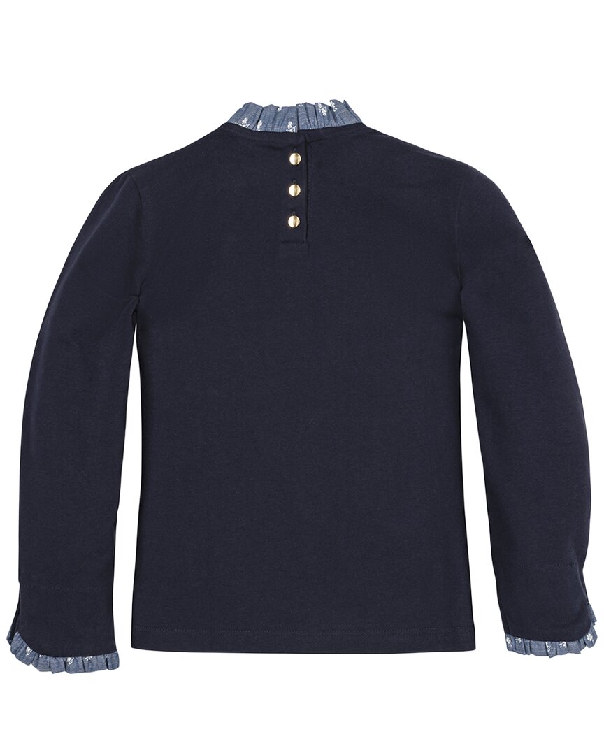 HOPE & HENRY Hope & Henry Organic Ruffle Trim Knit Top