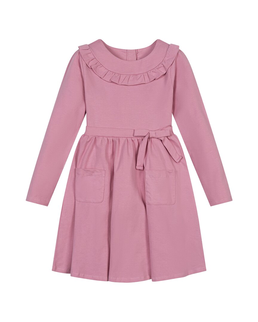 HOPE & HENRY Hope & Henry Organic Ruffle Neck Knit Dress
