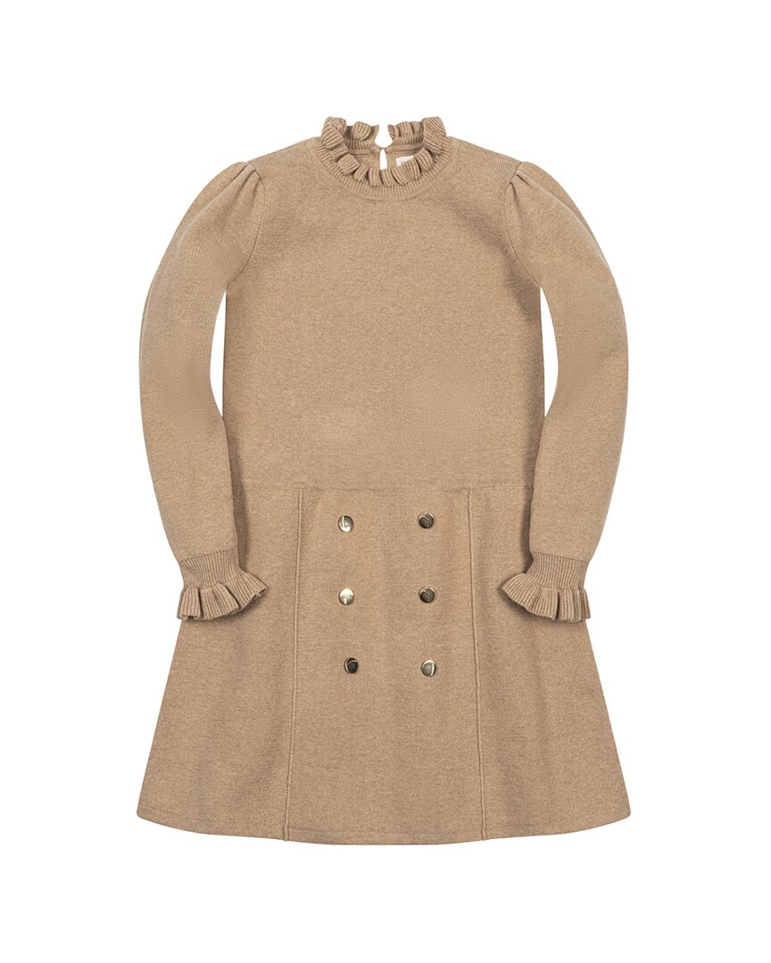 HOPE & HENRY Hope & Henry Organic Ruffle Edge Sweater Dress