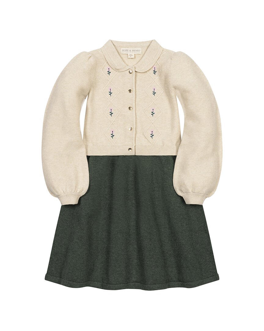 HOPE & HENRY Hope & Henry Organic Button Front Collared Sweater