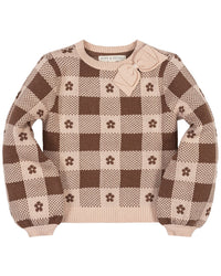 HOPE & HENRY Hope & Henry Organic Bow Detail Intarsia Sweater