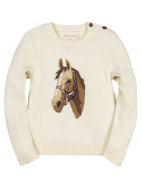 HOPE & HENRY Hope & Henry Organic Horse Intarsia Sweater