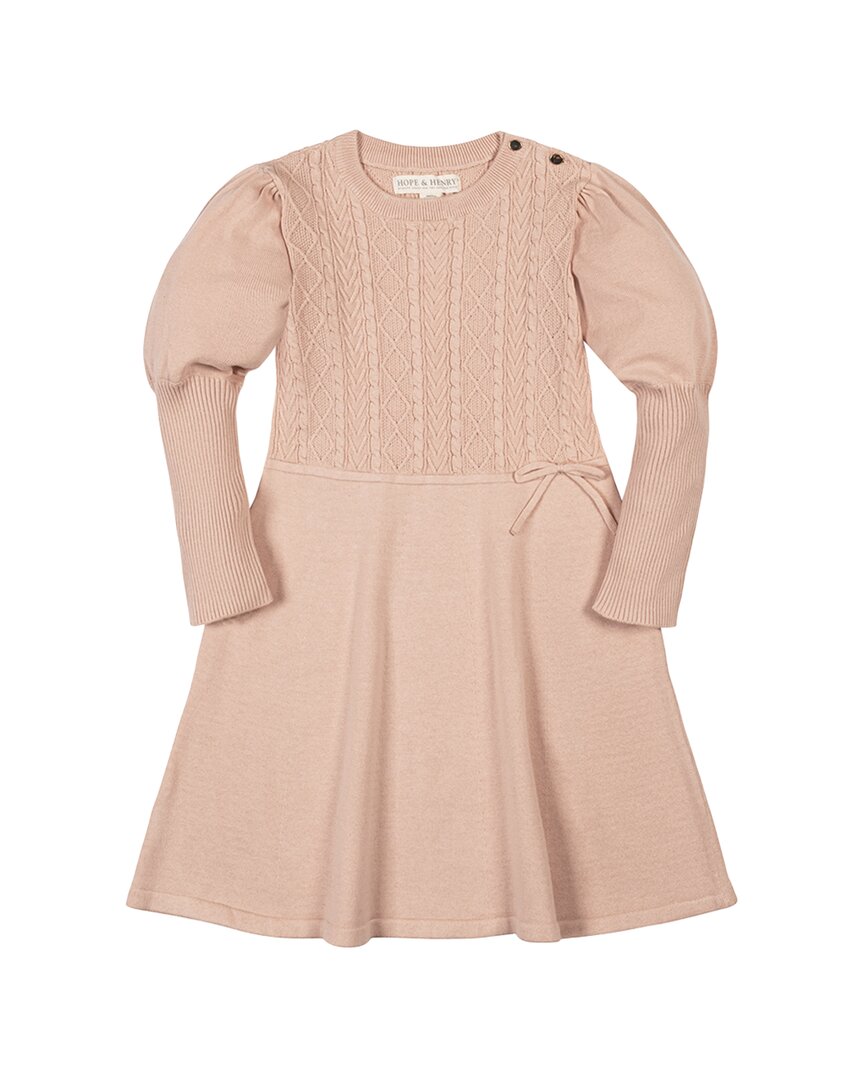 HOPE & HENRY Hope & Henry Organic Cable Bodice Sweater Dress