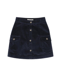 HOPE & HENRY Hope & Henry Organic Corduroy Button Front Skirt