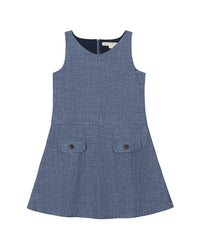 HOPE & HENRY Hope & Henry Organic V-Neck Chambray Jumper