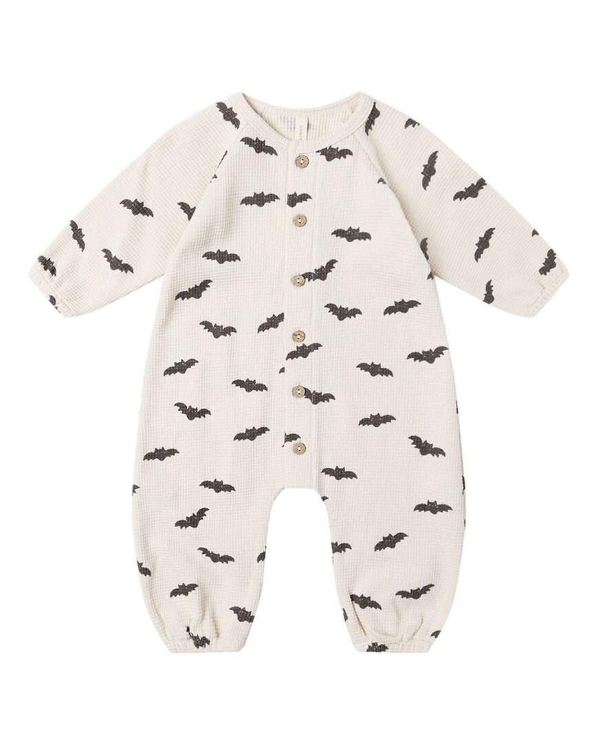 Quincy Mae Quincy Mae Waffle Long Sleeve Jumpsuit