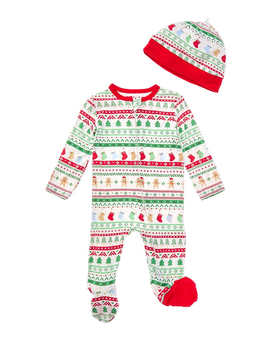 Little Me Fairisle Footie & Hat Set
