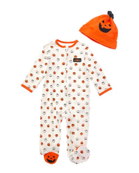 Little Me Pumpkin Footie & Hat Set