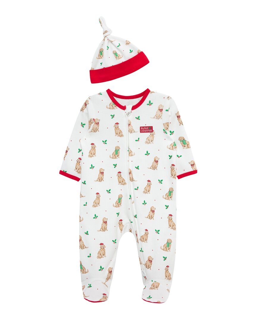 Little Me Festive Pups Footie