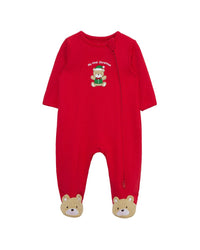 Little Me Holiday Bear Footie