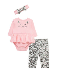 Little Me Little Me Leopard Bodysuit Set