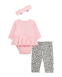 Little Me Little Me Leopard Bodysuit Set
