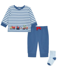 Little Me Little Me Trucks Jogger Set