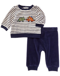 Little Me Little Me Dino Stripe Set