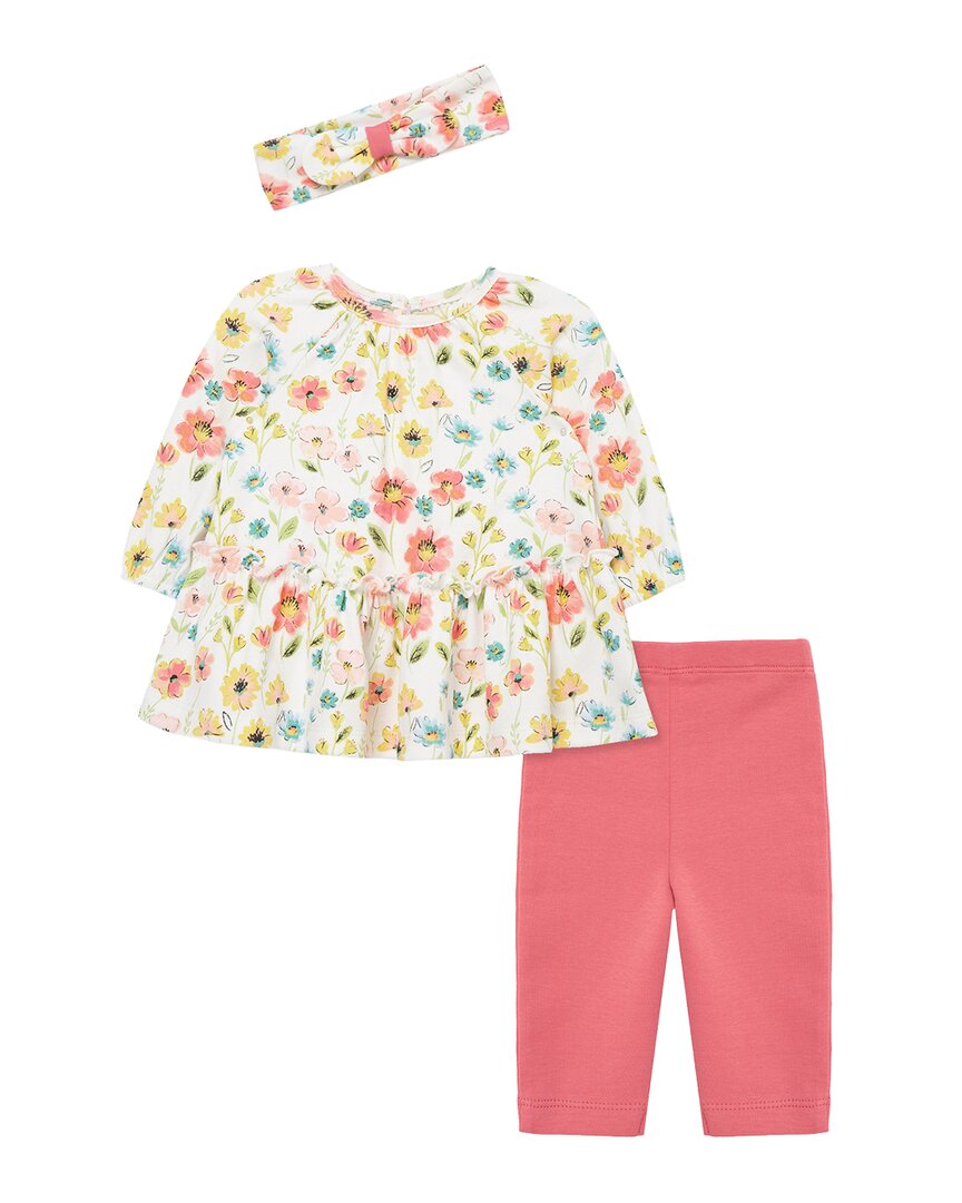 Little Me Little Me Brushed Floral Tunic Set