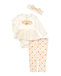Little Me Little Me Thankful Bodysuit Set