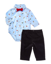 Little Me Party Pups Pant Set