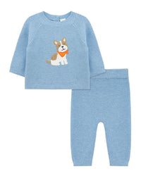 Little Me Little Me Puppy Sweater Set