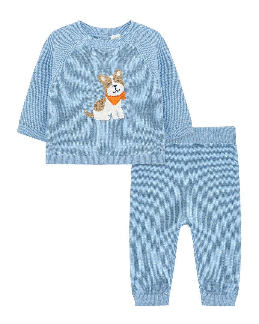 Little Me Little Me Puppy Sweater Set