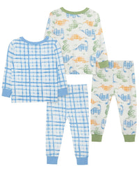 Little Me 4Pc Dino Bamboo Pajama Set