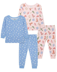 Little Me Little Me 4Pc Cowgirl Bamboo Pajama Set