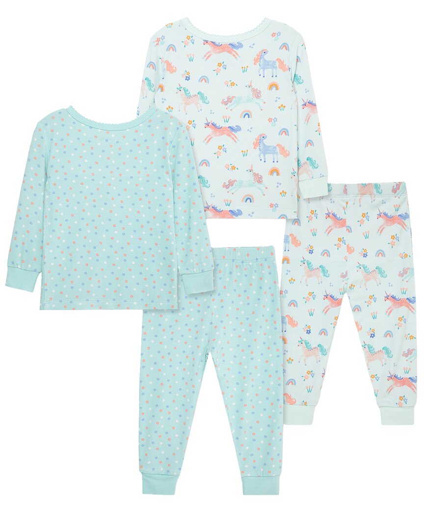 Little Me 4Pc Unicorn Bamboo Pajama Set