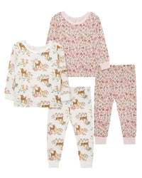 Little Me Little Me 4Pc Woodland Bamboo Pajama Set
